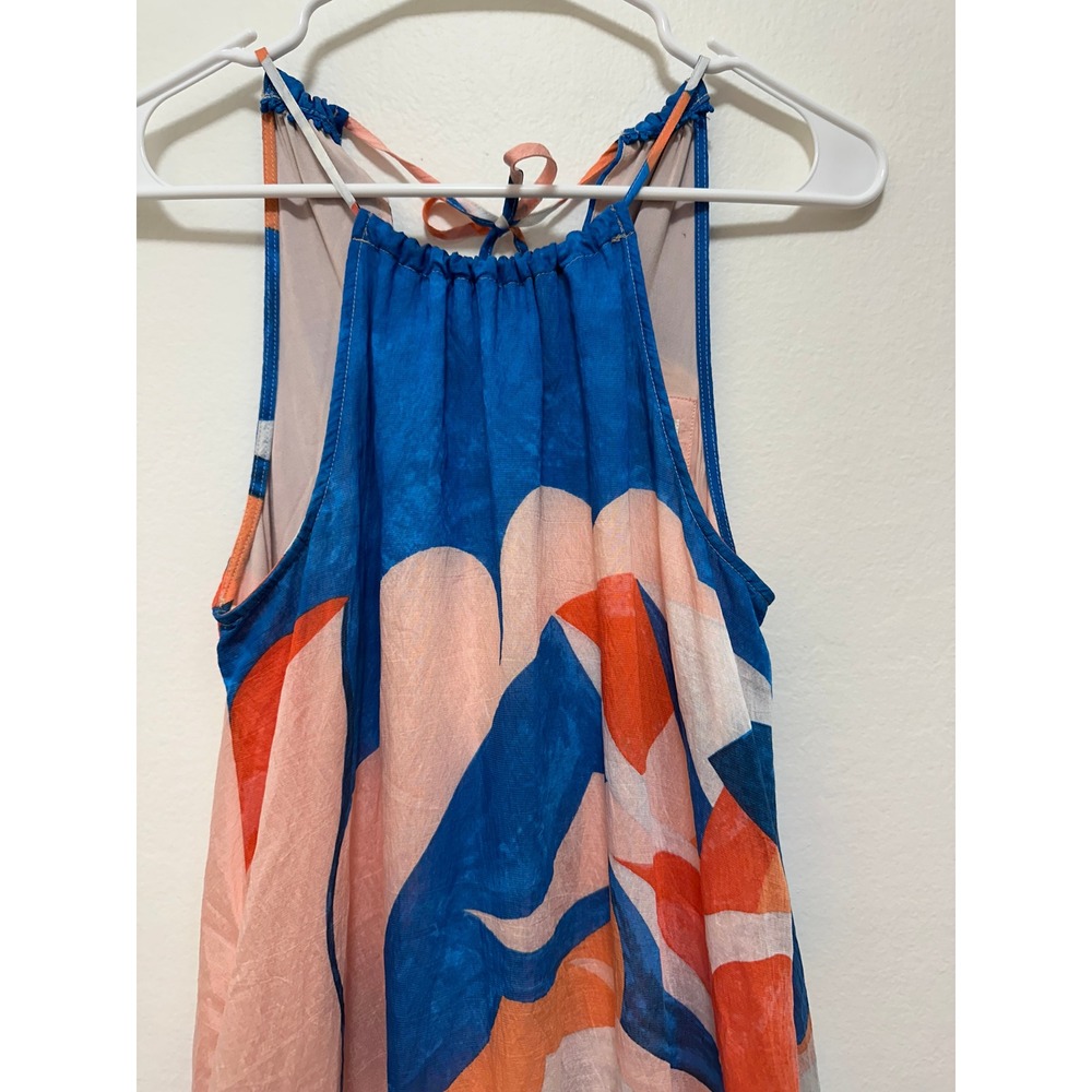 Maeve Anthropologie Halter Maxi Dress Summer Abstract Print Boho Chic, Size XS - Picture 5 of 10